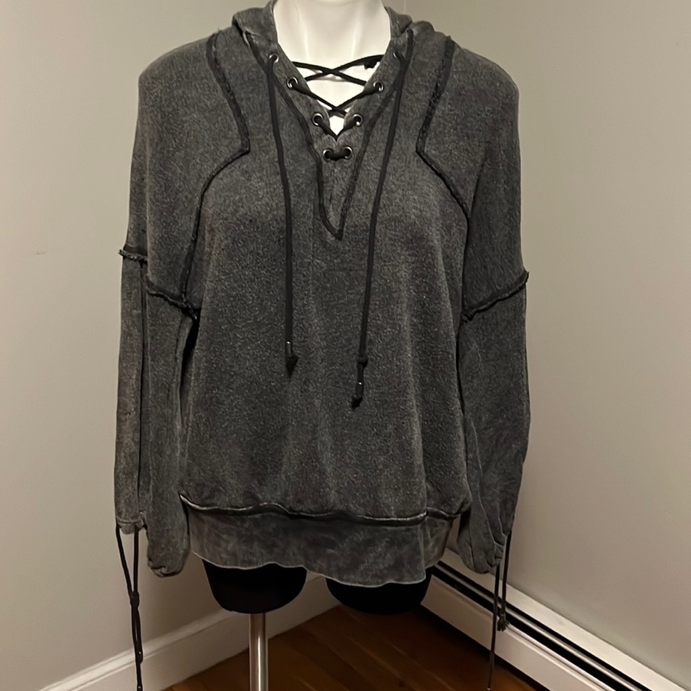 Free People lace up hoodie size S